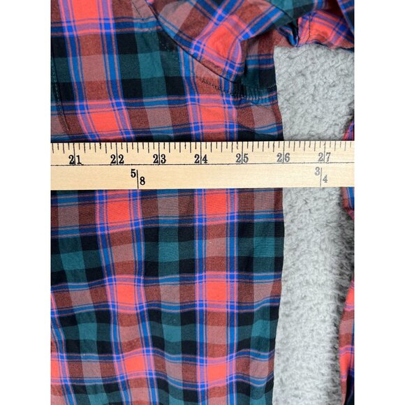 Men's Duluth Trading Co Long Sleeve Plaid Flannel Button Up Shirt Pink XL Tall - Picture 6 of 11